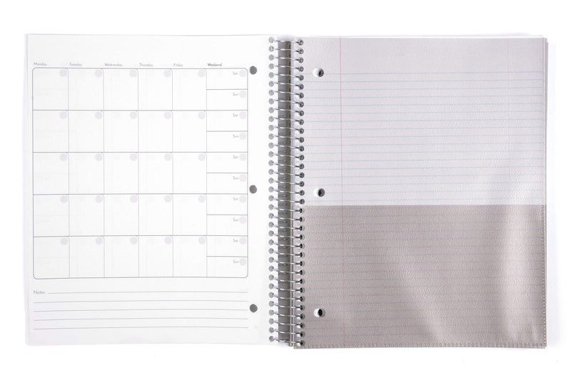 Mintra Office Durable Spiral Notebooks, 5 Subject (Teal, College Ruled 1pk) - Image 3